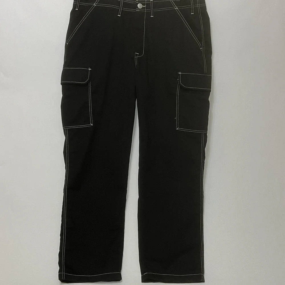 True Religion Brand Jeans Cargo Pants‎ Jet Black Men Size 34X32 New